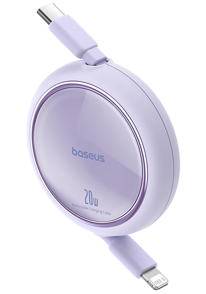 USB-C til Lightning data- og ladekabel Baseus Free2Pull Mini uttrekkbar, 20W, lilla P10364501511-00