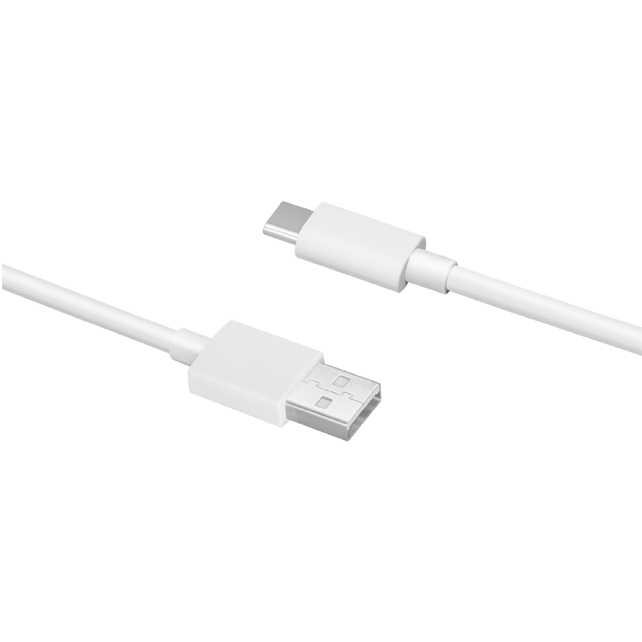 USB-A til USB-C data- og ladekabel Oppo DL129, 1m, hvit 611602000006