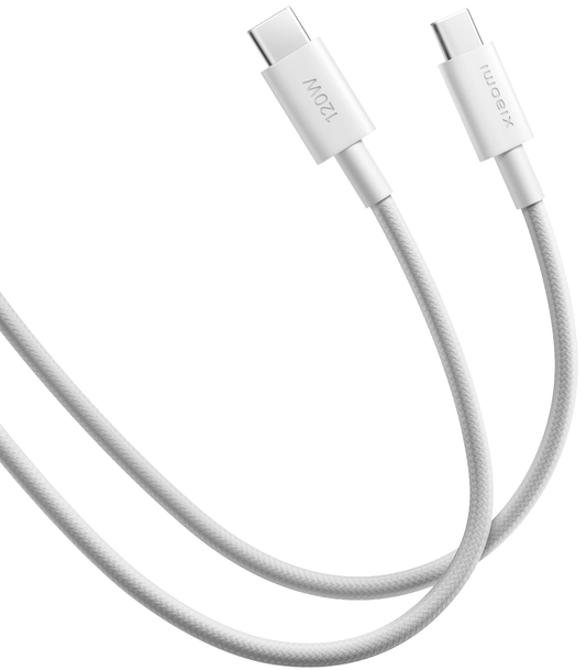 USB-C Data- og ladekabel - USB-C Xiaomi, 120W, 2m, Hvit BHR087AGL