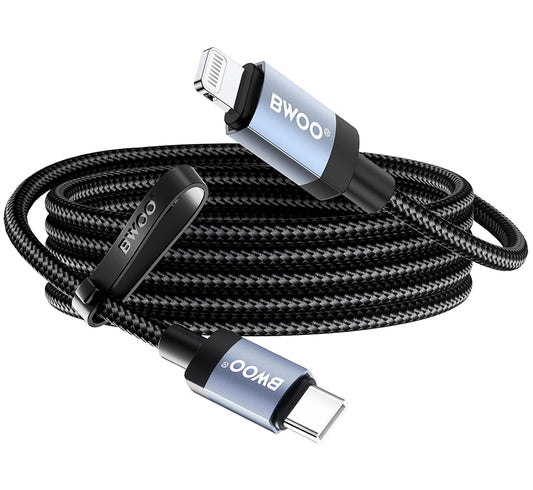USB-C til Lightning data- og ladekabel BWOO BO-X401CL, 30W, 1m, svart