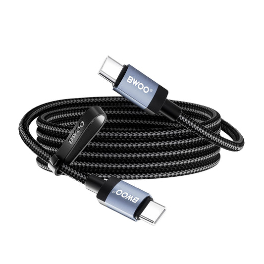 USB-C Data- og ladekabel - USB-C BWOO BO-X401CC, 65W, 1m, svart