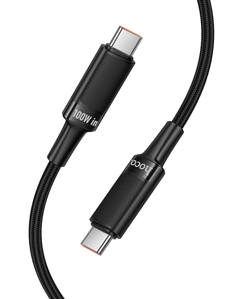 USB-C Data- og ladekabel - USB-C HOCO U153 Extreme, 100W, 1,2m, Svart