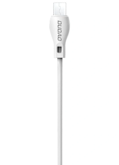 USB-A til microUSB data- og ladekabel Dudao L4M, 18W, 1m, hvit