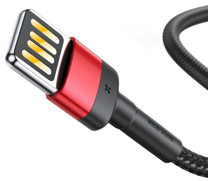 USB-A - Lightning Baseus Cafule Special Edition data- og ladekabel, 18W, 1m, Rød CALKLF-G91