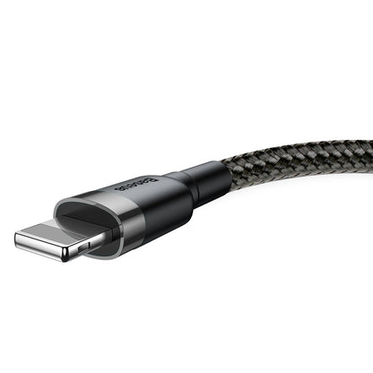 USB-A - Lightning Baseus Cafule data- og ladekabel, 18W, 3m, Grå CALKLF-RG1