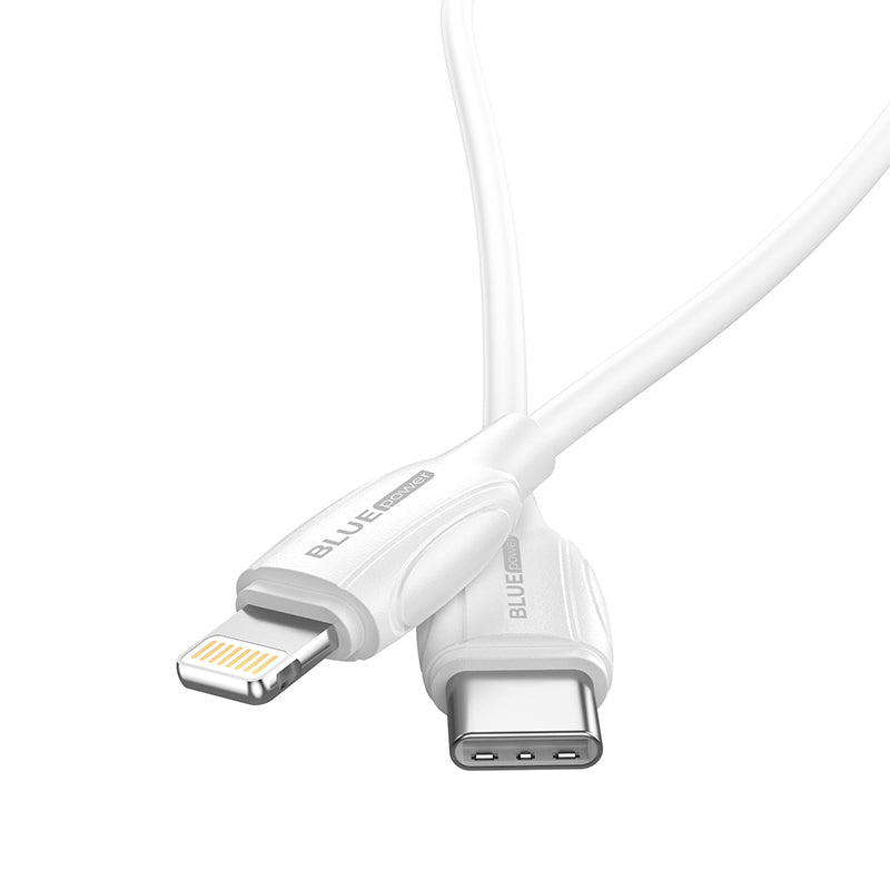 USB-C - Lightning data- og ladekabel BLUE Power B2BX19, 18 W, 2 m, hvit