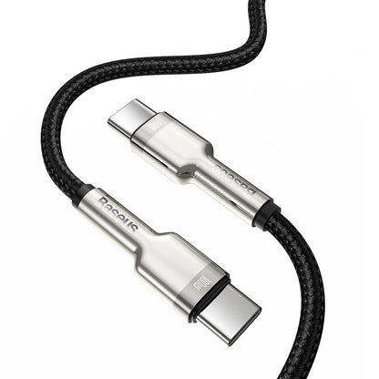 USB-C til USB-C Baseus Cafule data- og ladekabel, 100W, 2m, Svart CATJK-D01