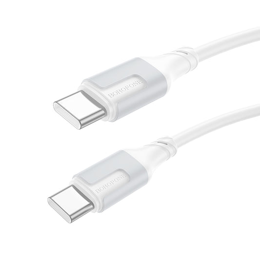 USB-C data- og ladekabel - USB-C Borofone BX101 Creator, 60W, 1m, Hvit