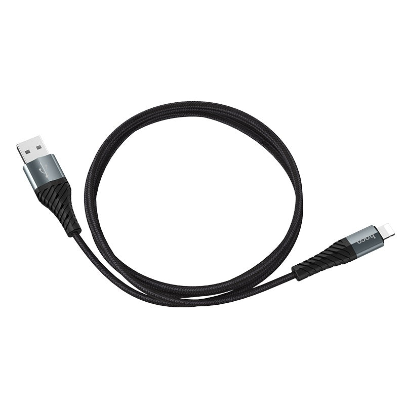 Data- og ladekabel USB-A - Lightning HOCO X38 Cool, 18 W, 1 m, svart 