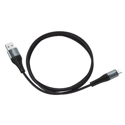 Data- og ladekabel USB-A - Lightning HOCO X38 Cool, 18 W, 1 m, svart 