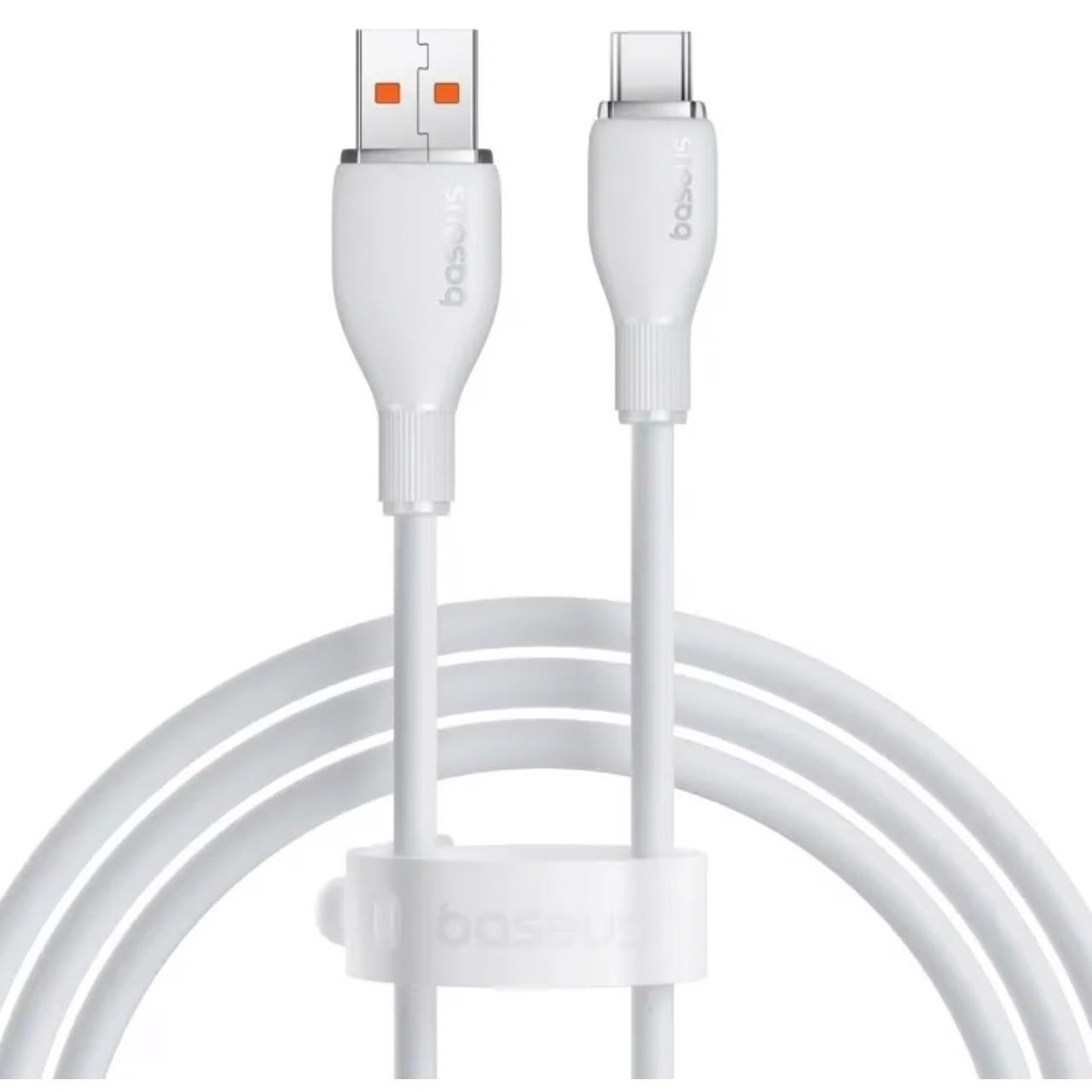 USB-A til USB-C data- og ladekabel Baseus Pudding, 100W, 2m, hvit P10355703221-01