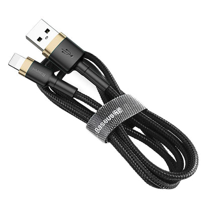 USB-A til Lightning-lade- og datakabel Baseus Cafule, 18W, 1m, Gull