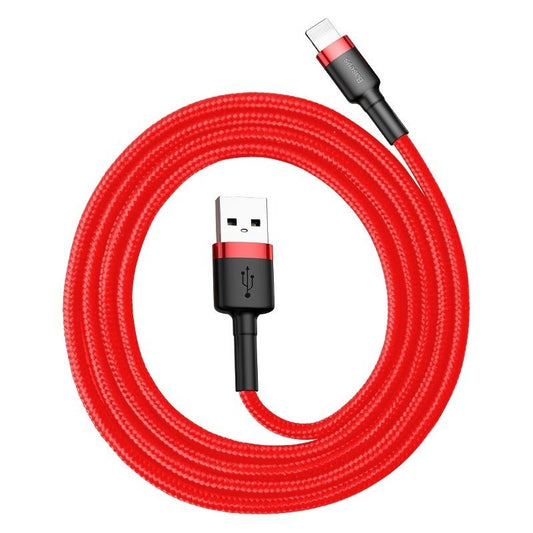 USB-A til Lightning-lade- og datakabel Baseus Cafule, 18W, 1m, Rød CALKLF-B09