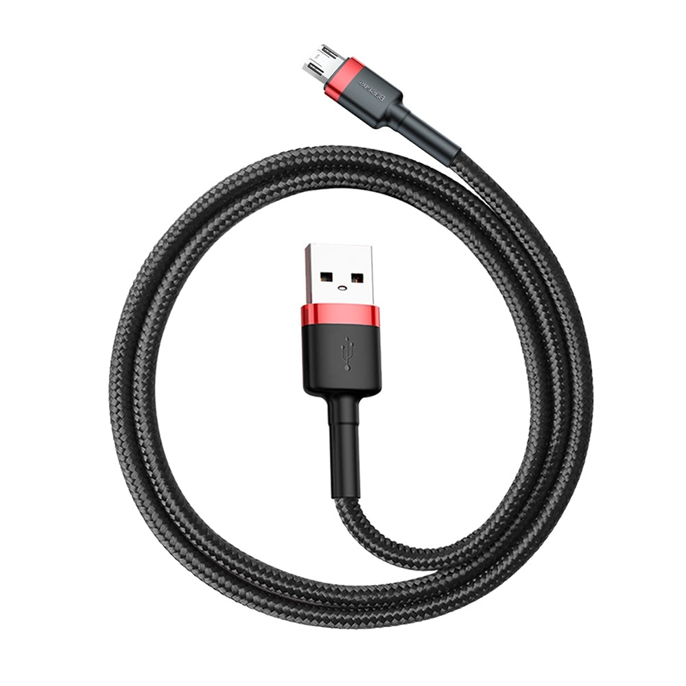 USB-A til microUSB-lade- og datakabel Baseus Cafule, 18W, 2m, Rød