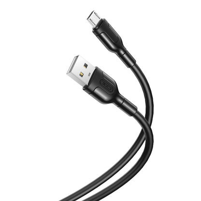 USB-A til microUSB data- og ladekabel XO Design NB212, 18 W, 1 m, svart 