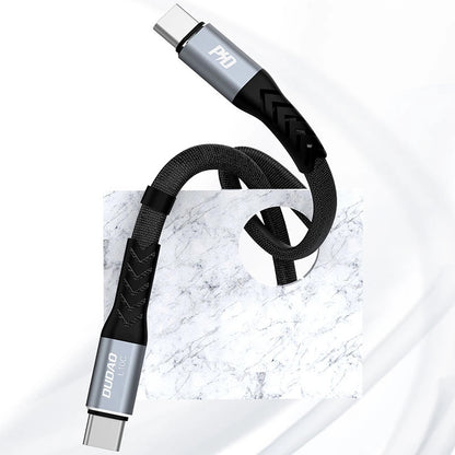 USB-C til USB-C data- og ladekabel Dudao L10C, 100W, 0.23m, Svart