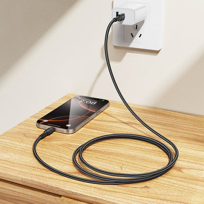 USB-C til USB-C data- og ladekabel Borofone BX116 Certain, 60W, 1m, Svart