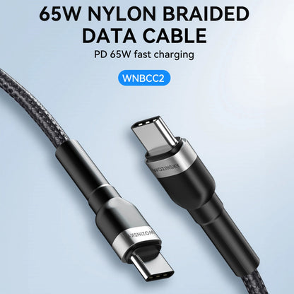 USB-C data- og ladekabel - USB-C WZK WNBCC2, 65W, 2m, Svart