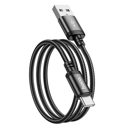 USB-A - USB-C data- og ladekabel HOCO X89, 18W, 1m, Svart
