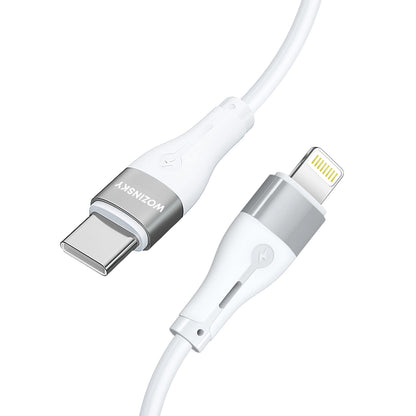 USB-C - Lightning Data- og Ladekabel WZK WSTCL1, 27W, 1m, Hvit
