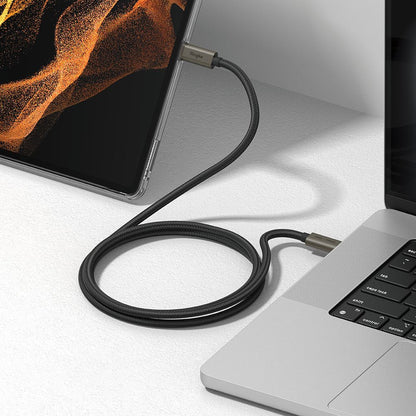 USB-C data- og ladekabel - USB-C Ringke 2X2, 240W, 1m, Svart