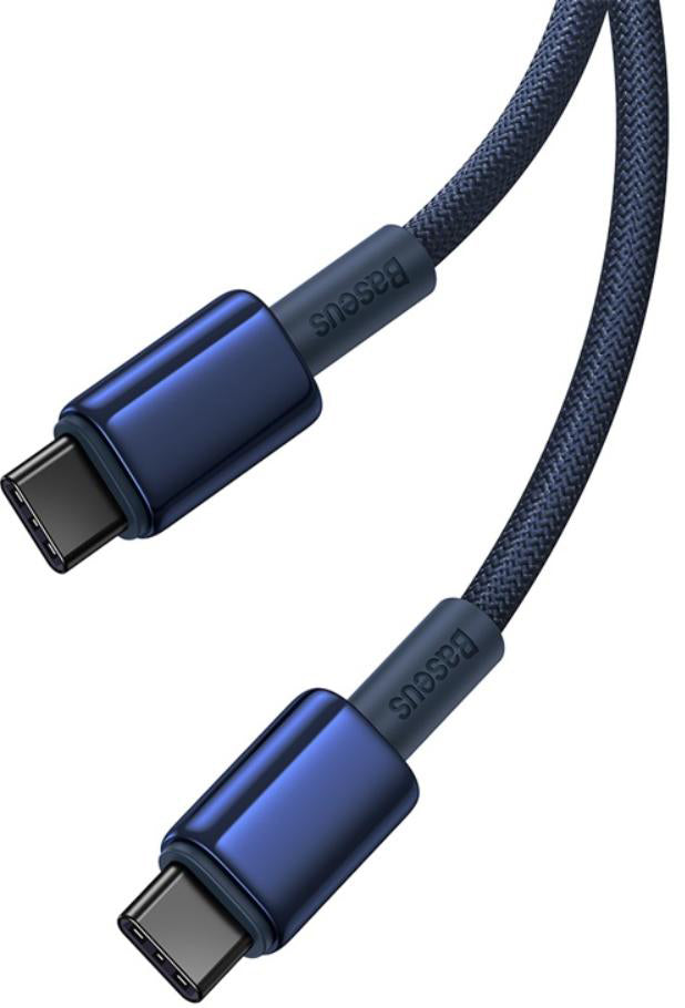 USB-C til USB-C data- og ladekabel Baseus Tungsten Gold, 100W, 2m, Marineblå P10319800321-04