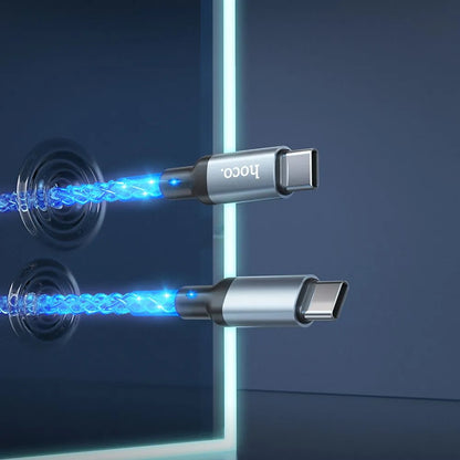 USB-C til USB-C Data- og Ladekabel HOCO U112, 60W, 1m, Grå