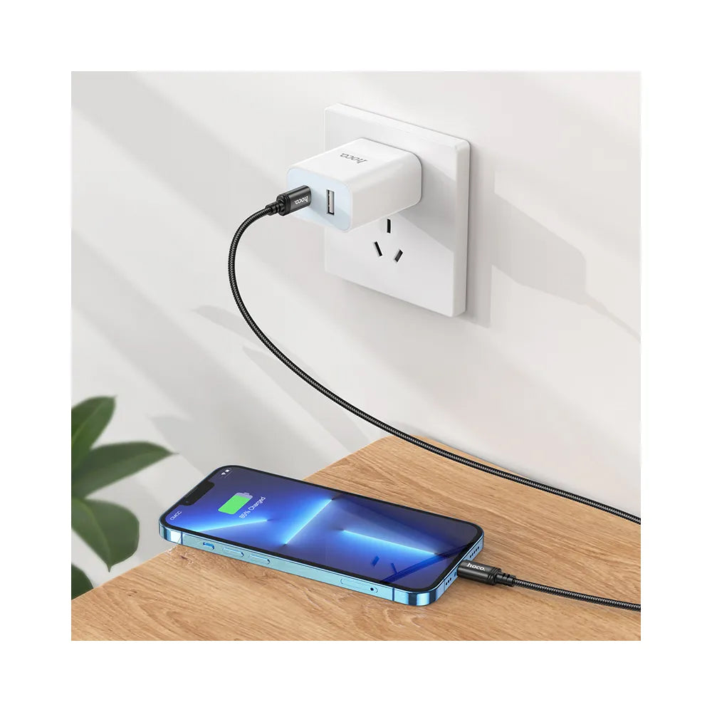 USB-C - Lightning Data- og Ladekabel HOCO X89, 27W, 2m, Svart