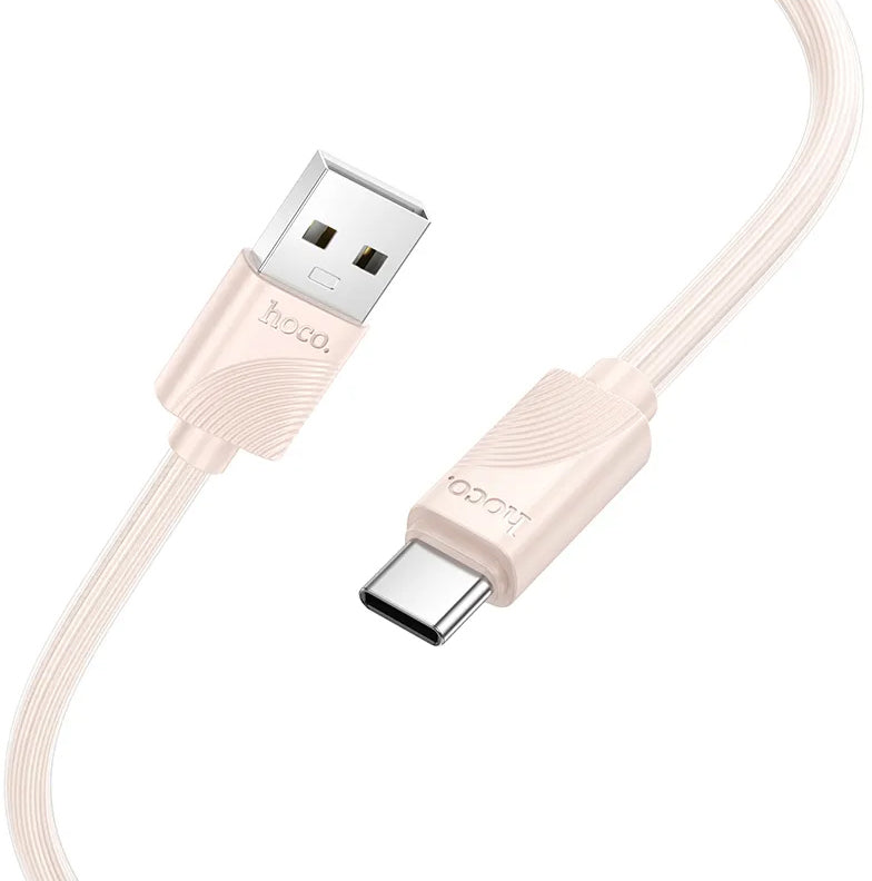 USB-A - USB-C Data- og Ladekabel HOCO X114, 18W, 1m, Rosa