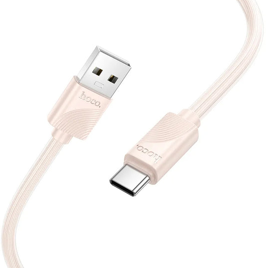 USB-A - USB-C Data- og Ladekabel HOCO X114, 18W, 1m, Rosa
