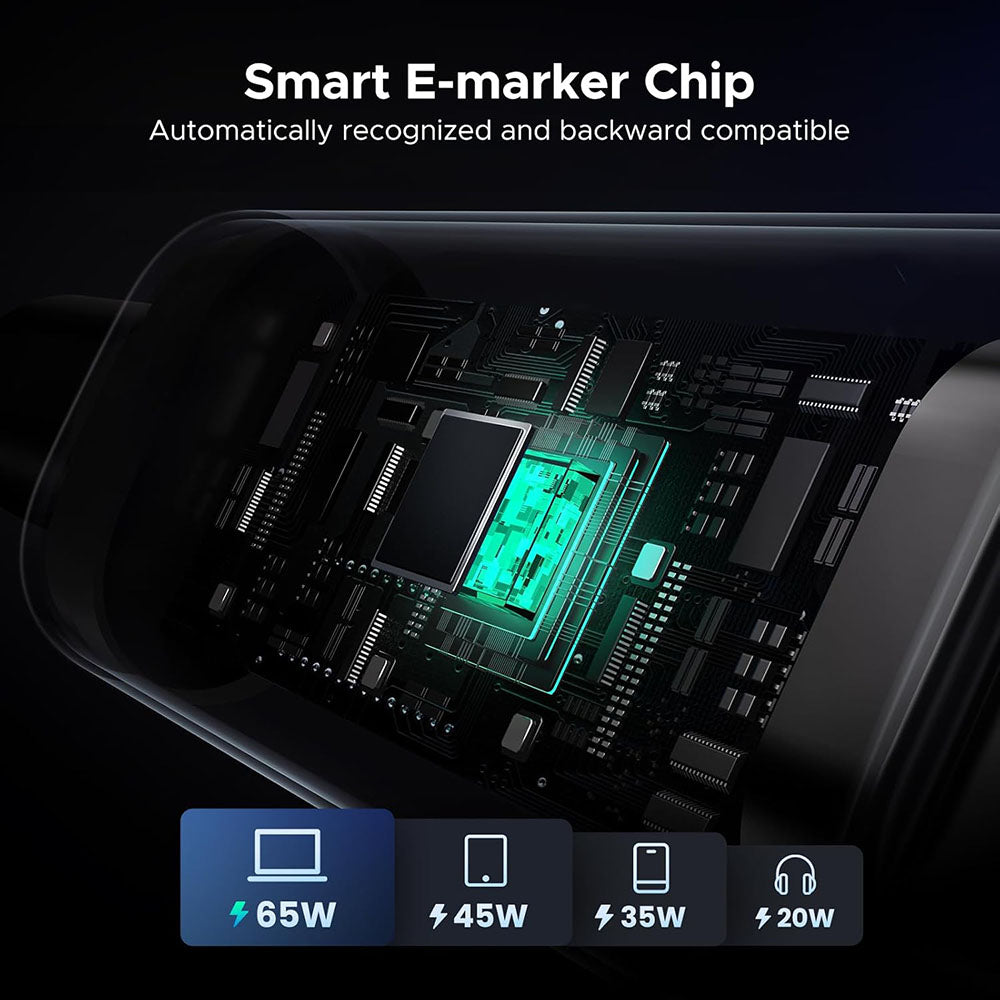 USB-C til USB-C data- og ladekabel UGREEN L509, 100W, 1m, Grå