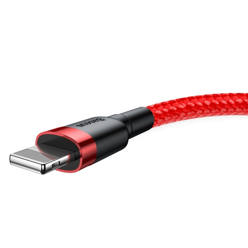 USB-A - Lightning Baseus Cafule data- og ladekabel, 18W, 0.5m, Rød CALKLF-A09
