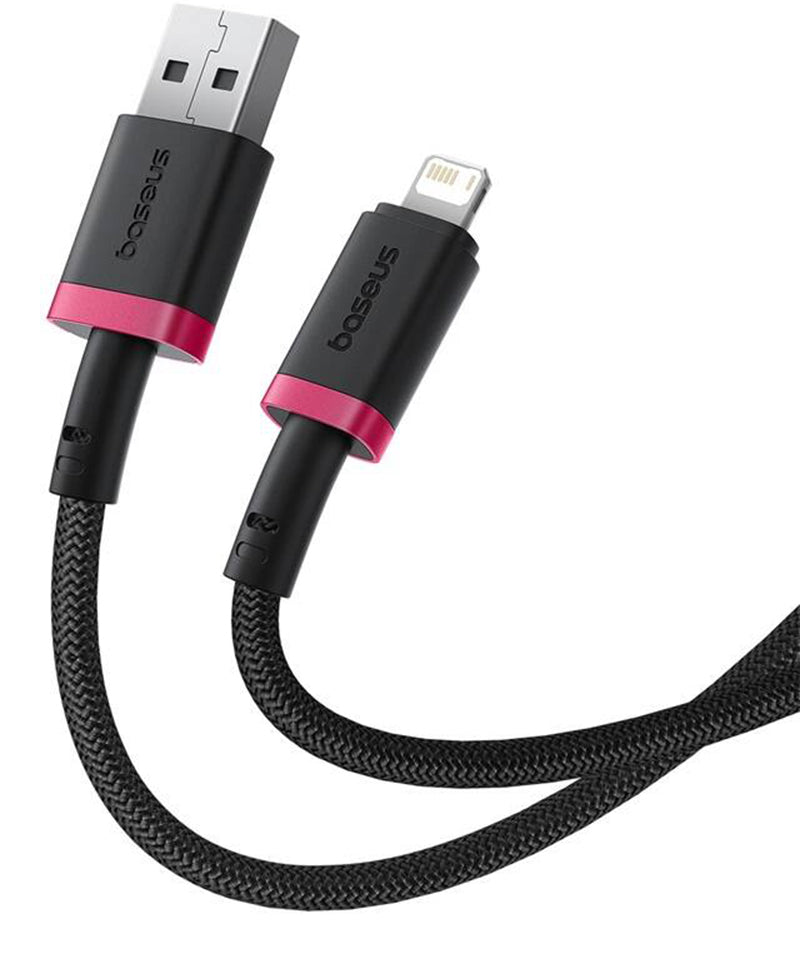 USB-A - Lightning Baseus Dura Series data- og ladekabel, 18W, 2m, Rød P10377801U01-03