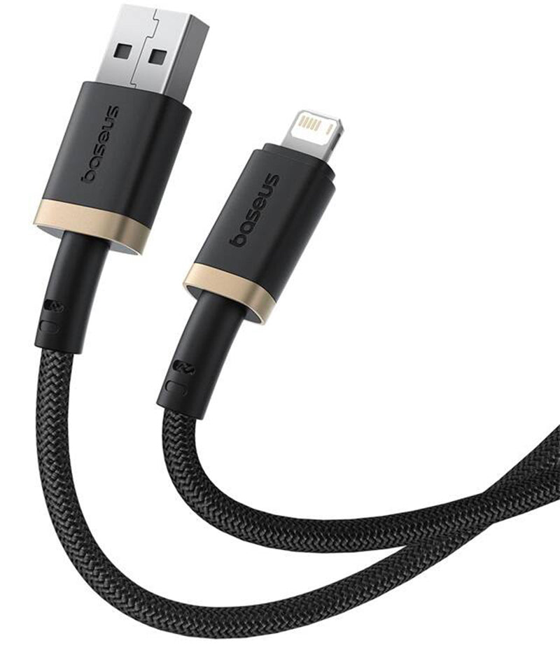 USB-A - Lightning Baseus Dura Series data- og ladekabel, 18W, 2m, Gull P10377801U01-02