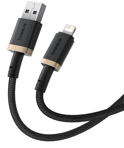 USB-A - Lightning Baseus Dura Series data- og ladekabel, 18W, 1m, Gull P10377801U01-00