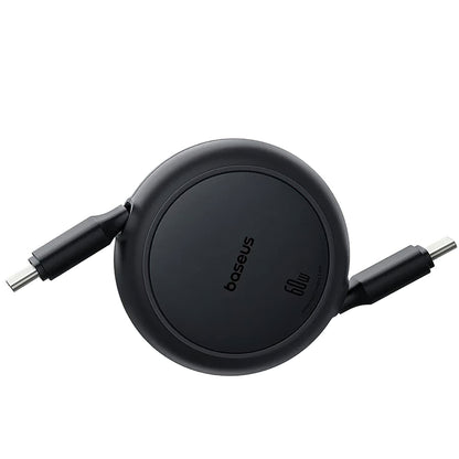 USB-C til USB-C Baseus Free2Pull Mini Retractable Data- og Ladekabel, 60W, 1m, Svart P10364500111-01
