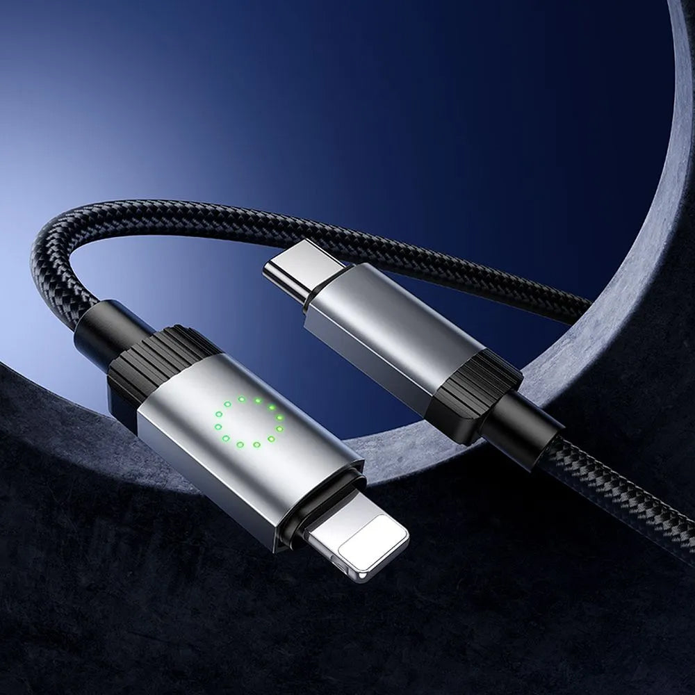 USB-C til Lightning data- og ladekabel HOCO X117, 27W, 1m, svart