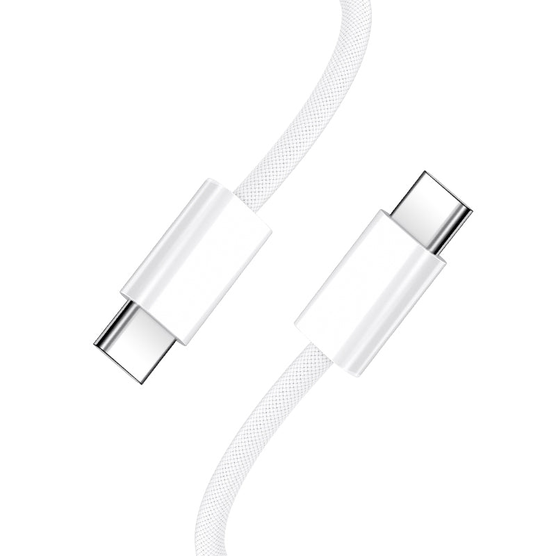 USB-C til USB-C data- og ladekabel BWOO BO-X284, 60W, 2m, Hvit
