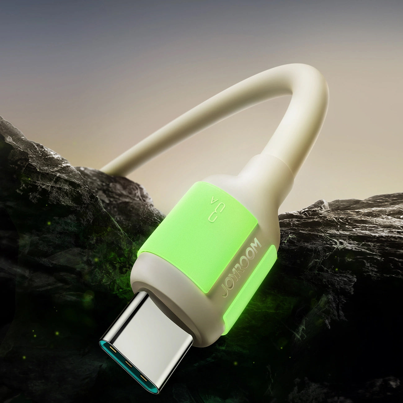 USB-A - USB-C data- og ladekabel Joyroom S-A53, 30W, 2m, Beige