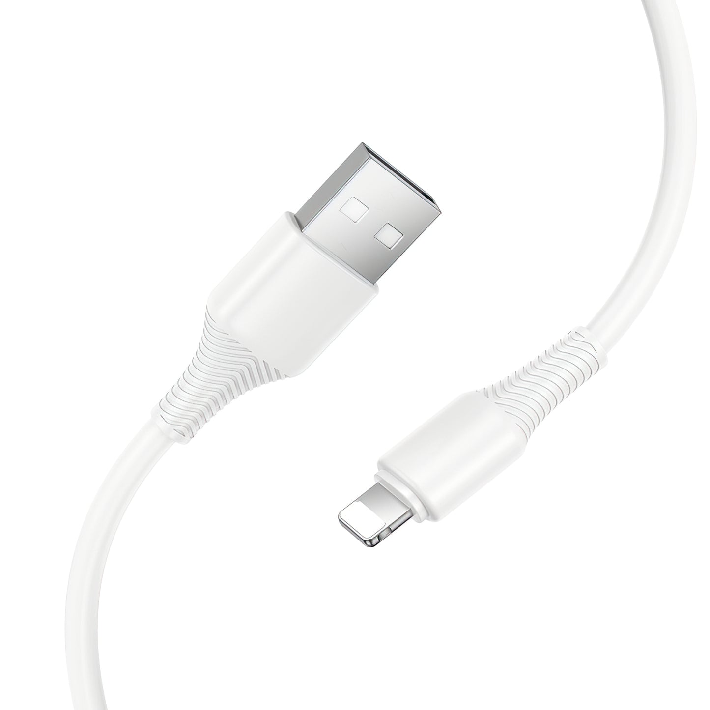 USB-A - Lightning Data- og Ladekabel HOCO X120, 18W, 1m, Hvit