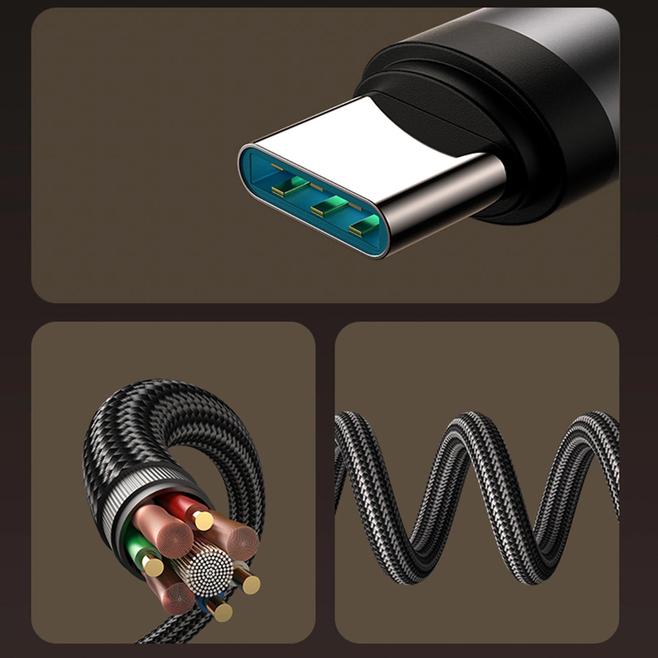 USB-C til USB-C data- og ladekabel Joyroom S-A56 EnjoyX Angled, 60W, 1.2m, Svart