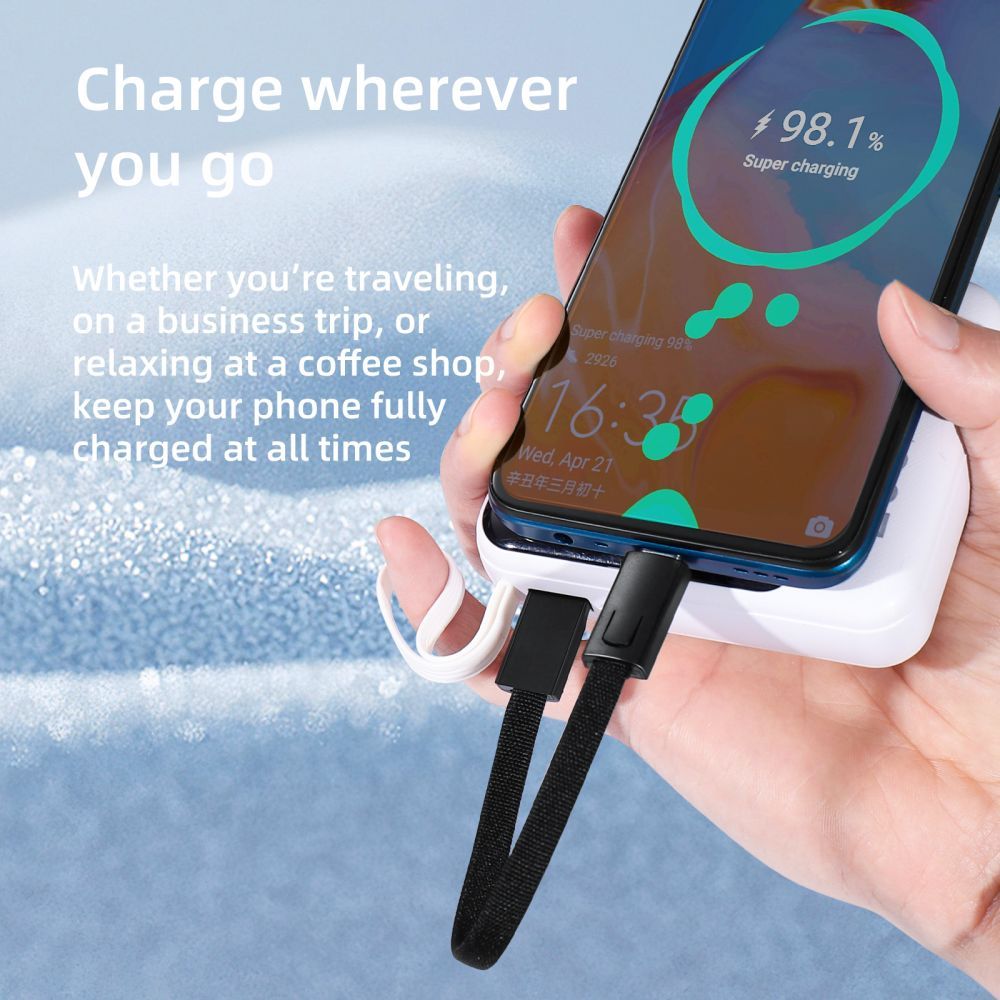 USB-C til USB-C Tech-Protect UltraBoost DNA Nøkkelring, 60W, 0.17m, Grå
