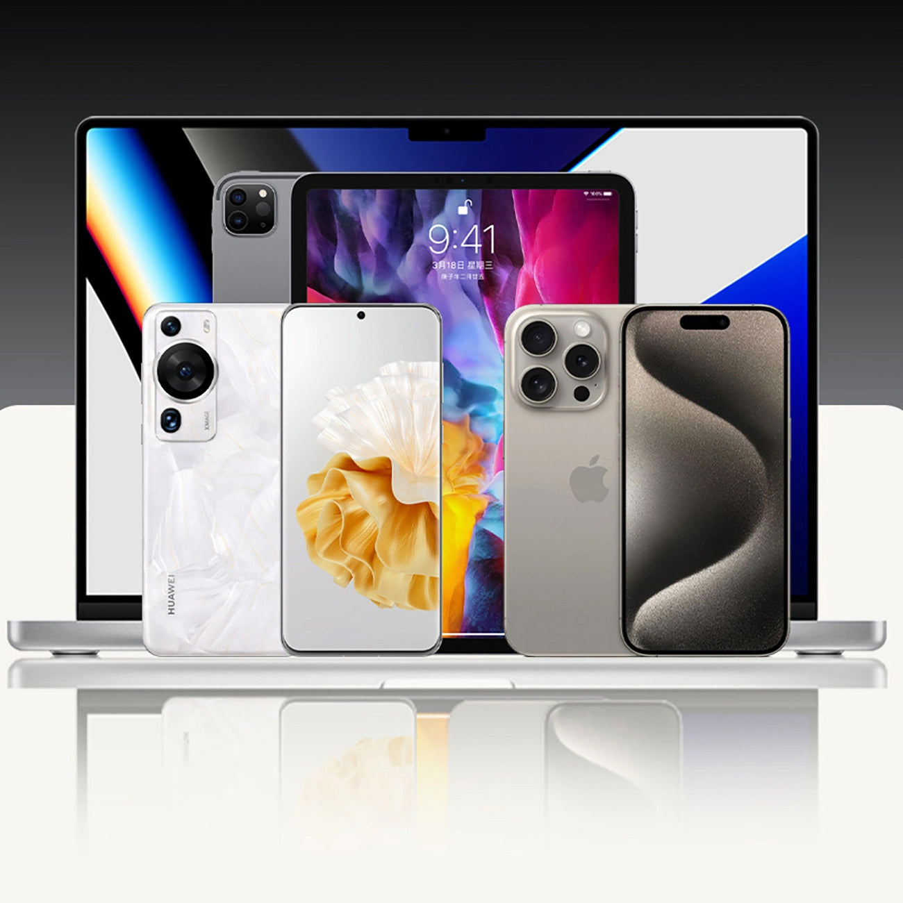 Data- og ladekabel USB-A / USB-C - Lightning / USB-C Dudao L20 Pro, 65W, 1.5m, Svart