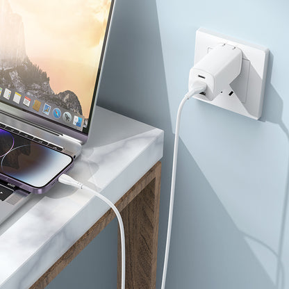 USB-A - Lightning Borofone BX121 Energy data- og ladekabel, 18W, 1m, Hvit