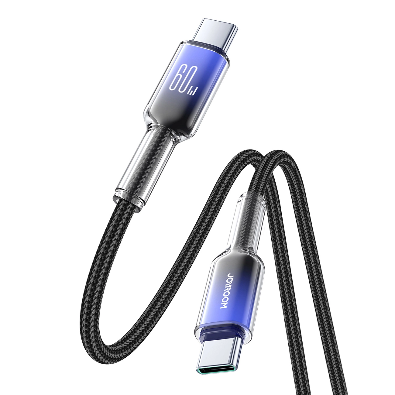 USB-C data- og ladekabel - USB-C Joyroom S-A42, 60W, 1.2m, Svart