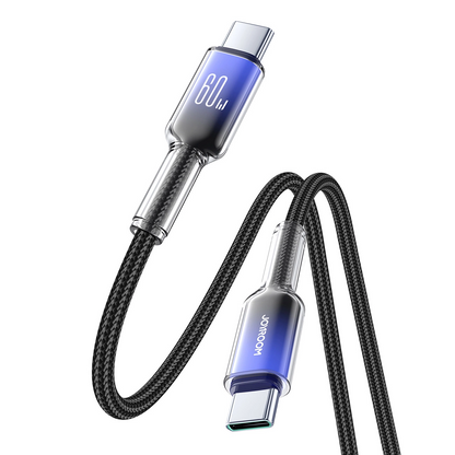 USB-C data- og ladekabel - USB-C Joyroom S-A42, 60W, 1.2m, Svart