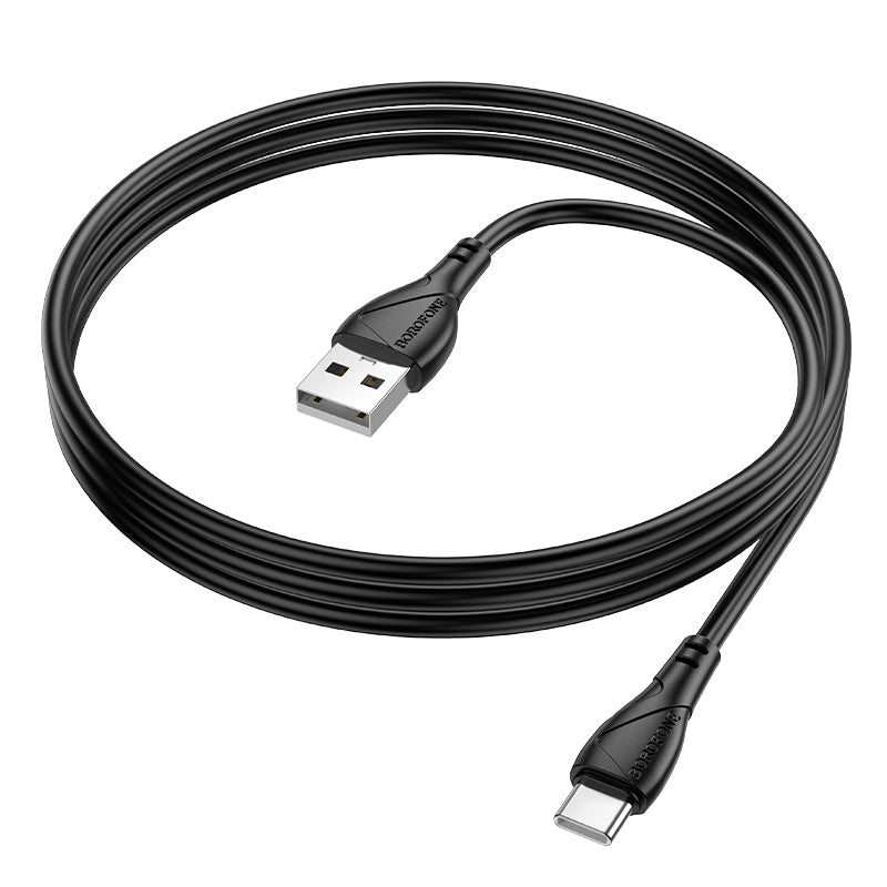 USB-A til USB-C data- og ladekabel Borofone BX121 Energy, 18W, 1m, Svart