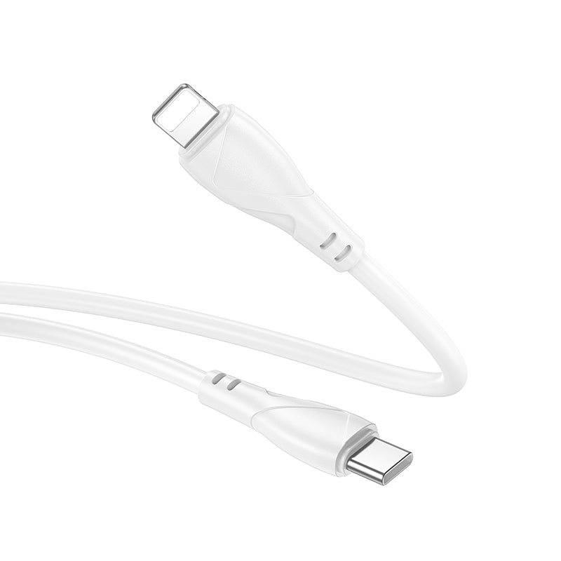 USB-C til USB-C data- og ladekabel Borofone BX121 Energy, 60W, 1m, Hvit