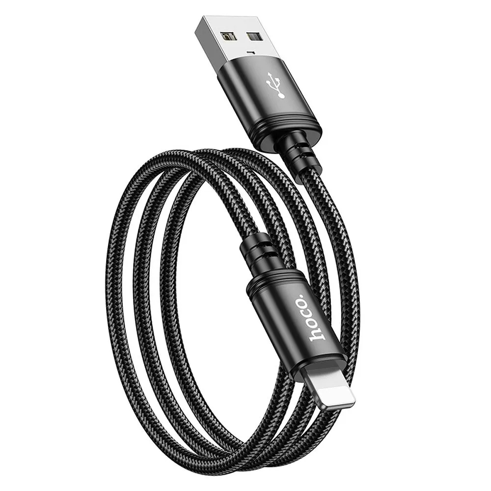 USB-A - Lightning Lade- og Datakabel HOCO X89, 18W, 1m, Svart