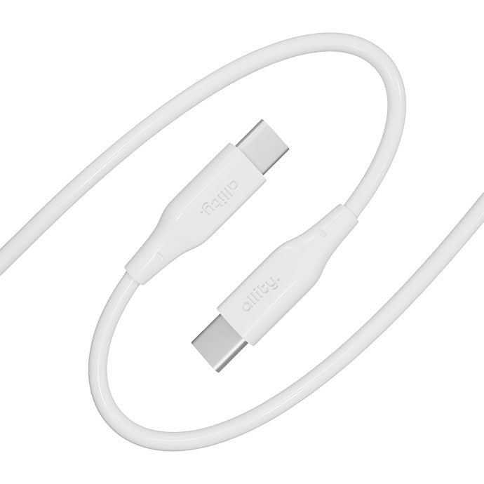 USB-C Data- og Ladekabel - USB-C Allity. AUC-02, 100W, 2m, Hvit